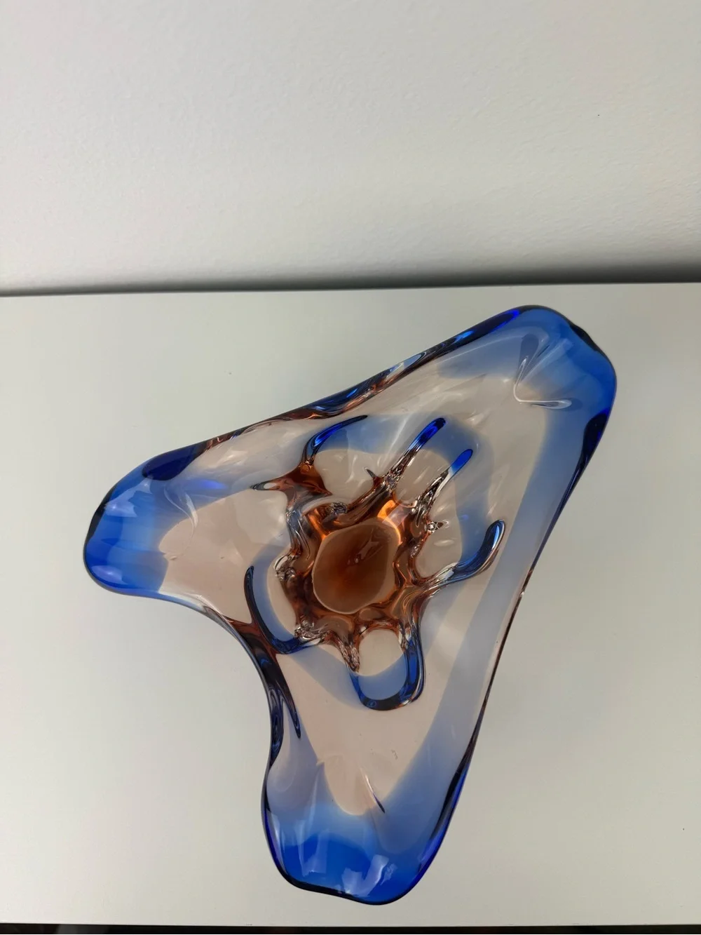 Vintage Frantisek Zemek Mstisov Niagara Czech Art Glass Bowl